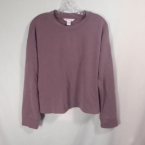 Athleta Mauve Seasoft Crewneck Sweatshirt Size L - Picture 1 of 3